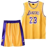 MEEHYRE Kids Boys Basketball Kit 2 Piece Sleeveless Basketball Training Jersey and Shorts Set