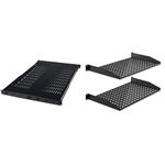 StarTech.com 1U Adjustable Vented Server Rack Mount Shelf + PYLE 1U 2 Pack Server Rack Shelf (ADJSHELF)