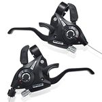 Bicycle Brake Levers Shifter LITEONE 3x8 24 Speed Shifter with Gear Indicator and V Brake Cable for Moutain Bike, Road Bike, MTB, BMX, Fixie Gear, Cycling