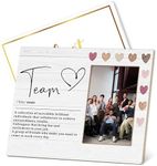 patcate Team Picture Frame, Best Team Ever, Appreciation Gifts for Coach Boss, 4x6 Wood Photo Frame, Office Home Desk Decor, Retirement Farewell Gifts-B01