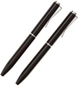 NarwhalCo Set of 2 Black Small Pens (3.35") for Pocket, Wallet, Planner, Purse or Passport