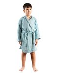 Fringe Home Muslin Kids Bathrobe, Unisex Bathrobe for Kids, Kids' Bathrobe, Children Beachwear, Made in Turkey (4-6 Years, Turquoise)