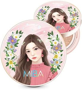 Miba Mineral Bio Calcium Foundation Double Cushion RX (No. 21), 25g 0.88 oz, SPF50+ PA++++, Long Lasting Effect, Big Cushion SEASON 2, Korean Foundation Cushion for Dewy Skin