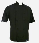 CHEFSKIN LOT of 2 6X Black Chef Jacket Short Sleeve Super Lightweight XXL