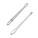 Threader Tweezer, 2 Pcs Elastic Cord Stainless Steel Threader, Drawstring Threader Tweezers, Elastic Band Threading Aid Household, Crafting Rope Cord Pulling Thread Tool, for DIY