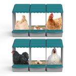 JELSVOP Nesting Boxes for Chicken Coop, Chicken Laying Boxes with Egg Collection & Perch for Easy Picking Protecting Eggs, Nesting Boxes for Laying Eggs with 6 Compartments