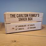 Personalised Snack Crate, Care Package, Supply Drop, Gift Box, Christmas Gift For Him, Contents not Included