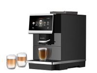 DR. COFFEE DR.COFFEE C12 Fully Automatic Coffee Machine, Espresso Machine With Ceramic Flat Burrs, 9 Grind Size Options, 7” HD Large Touchscreen, 4 Water Tank for Office Use, Pitch-black