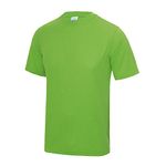 Just Cool Mens Performance Plain T-Shirt (XXL) (Lime Green)