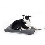 K&H Pet Products Orthopedic Outdoor Heated Dog Bed Lectro-Soft Gray Medium 19 X 24 Inches