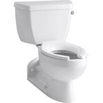 Kohler K-3652-Ra-0 Barrington Pressure Lite Toilet with Elongated Bowl and Right-Hand Trip Lever, White