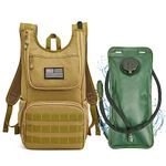 G4Free Cycling Military Hydration Pack Molle Tactical Rucksack Insulated Backpack with 2L Water Bladder for Hiking Running Biking