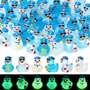 GGSTDDUP 60pcs Luminous Mini Resin Sailor Cruise Ducks, Tiny Cruise Ducks
