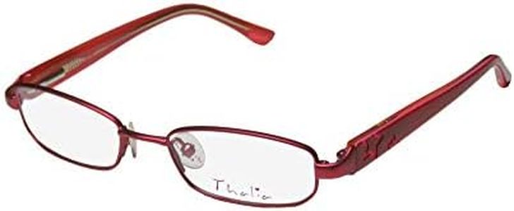 Thalia Jordana Womens/Ladies Rx Ready Inexpensive Designer Full-rim Flexible Hinges Eyeglasses/Eye Glasses (45-16-120, Red)