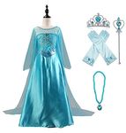 FancyDressWale Frizen ELSHIA Costume with Complete ELSHIA Accessories (7 years - 8 years)