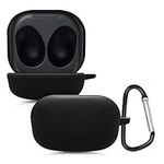 kwmobile Case Compatible with Samsung Galaxy Buds 2 Pro/Buds 2 / Buds Live Case - Silicone Cover Holder for Earbuds - Black