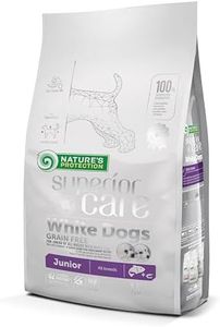 Nature's Protection Cani bianchi di cura superiore (Maltese, Bichon Frise) Cibo secco I Grain Free I Junior (da 3 a 12 mesi di età) Tutte le razze con cappotto bianco I Salmone I No Lacrima, 1,5 kg