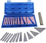 UpAmcarker Precision Angle Block Set 1/4, 1/2 1, 2, 3, 4, 5, 10, 15, 20, 25, 30 Degree Machinist Tools Milling Ground Gauge Angle Gage Inspection Block Set (12Pcs Angle Gauge Block)