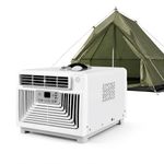 KPOUYYDS 3400 BTU Portable Camping Air Conditioner, 4-in-1 Quiet Small AC Unit with 300W Low Power, Windowless AC for Tent, RV, Truck, Van, Car, Garage, Indoor & Outdoor Use
