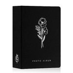 Lanpn Photo Album 5x7 200 Photos, Linen Hard Cover Archival Acid Free Pocket Photo Book with Sleeves that Holds 200 Horizontal Only 5 x 7 Picture (Black)