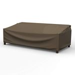 Budge P3A02BTNW3 NeverWet Hillside Patio Sofa Cover Premium, Outdoor, Waterproof, Extra-Extra-Large, Black and Tan Weave