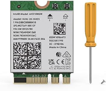 WAVLINK WiFi 6E Wireless Card, Intel AX210 Tri-Band 5400Mbps 2.4GHz/5GHz/6GHz Network Adapter with Bluetooth 5.3 for Laptop, Ultra-Low Latency, Support Windows 10/11 (64bit) M.2/NGFF