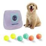 BESTHLS Automatic Dog Ball Launcher Interactive Tennis Ball Thrower Machine for Small Medium Dogs Fetching Distance 10-30ft (Purple)