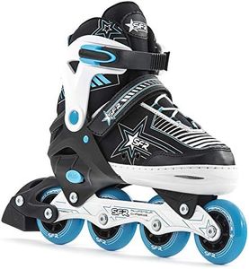 SFR Unisex Kinder RS480, Einstellbar Inline Skates Schlittschuhe, Blau (Blue), 30.5-34 EU