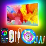 DTQJ LED Lights for TV 23-43 inch, 3 Meters TV LED Backlight TV Lights Behind LED for TV Lighting, ICRGB LED Strip Lights with Remote Bluetooth APP Control, USB LED Lights for Bedroom Monitor Gaming