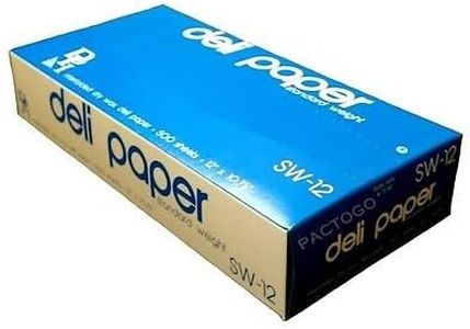 Durable Packaging 12" x 10.75" Dry Waxed Deli Paper Pop-Up Sandwich Food Wrap Sheets (Pack of 500)