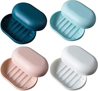 PENGQIMM 4 Pack Travel Soap Case Soap Dish with Lid,Portable Shower Soap Box Waterproof and Leakproof Shower Soap Box for Travel, Bathroom, Camp, Hiking Outdoor