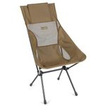 Helinox Sunset Chair Lightweight, High-Back, Compact, Collapsible Camping Chair, Coyote Tan, with Pockets