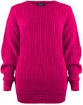 SA Fashions® Oversized New Ladies Womens Chunky Baggy Jumper Knitted Sweater Thick Top S-XL 8-18 (LXL (16-18), Hot Pink)