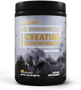 BioEmblem Creatine Monohydrate Powder - Unflavored Micronized Creatine Easily Mixes - Muscle Strength, Workout Recovery, Exercise Performance - 300g Creatine Supplement - Non-GMO, Vegan- 60 Servings