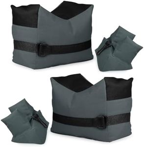 TWOD 2-Set Outdoor Shooting Rest Bags Target Sports Shooting Bench Rest Front & Rear Support SandBag Stand Holders for Gun Rifle Shooting Hunting Photography - Unfilled