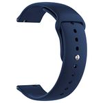 ACM Watch Strap Silicone Belt 20mm compatible with Pebble Cosmos Smartwatch Sports Band Dark Blue