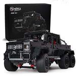 Nifeliz Black Pickup G63 6X6 MOC Building Blocks and Engineering Toy, Adult Collectible Model Cars Kits to Build, 1:8 Scale Truck Model (3300 Pieces)