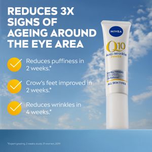 NIVEA Q10 Anti-Wrinkle Eye Cream 15ml – Firming, Dark Circles, Fine Lines