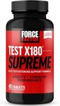 Force Factor Test X180 Supreme, Men’s Testosterone Support Supplement to Enhance Performance, Lower Estrogen, Support Muscle and Strength, and Boost Male Vitality, 45 Tablets