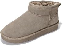 Project Cloud 100% Genuine Leather Ankle Boots for Women - Water Resistant with Memory Foam Insole Winter Boots for Women - Trending Shoes & Comfortable Women's Ankle Boots (Hippy, SAGESUEDE, 7.5)