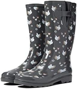 Western Chief Printed Tall Waterproof Rain Boot, Chick Chic, 9