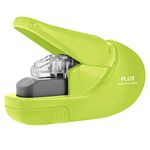 PLUS Japan, Staple-Free Stapler Green, 5 sheet capacity, 1 piece pack (1 x 1 stapler)