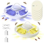 Frogoom 2 Packs Flea Traps for Inside Your Home with 6 Sticky Pads, Flea Light Traps Kills Fleas in House, Hanging Flea Lamp with USB Cable Pest Control for Bugs Moths Gnats Indoor and Outdoor