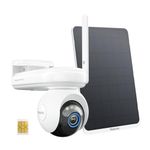 Reolink 4G LTE Cellular Security Camera Outdoor Wireless with SIM Card, 20,000mAh Battery Powered, Pan & Tilt, Auto Tracking, No WiFi Camera, 2K Colour Night Vision, Altas Go PT+12W Solar Panel