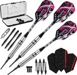 Viper Grim Reaper 80% Tungsten Soft Tip Darts with Storage/Travel Case, Fine Knurling, 18 Grams