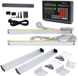 CNC Milling Lathe Linear Scale 5um 2 Axis Digital Readout DRO kit (150mm+600mm(6"+24")), DHL