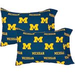 College Covers Everything Comfy Michigan Wolverines Pillowcase Pair, Standard, 20" x 30", includes 2 Pillowcases