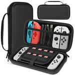 HEYSTOP Case Compatible with Nintendo Switch/Switch OLED Protective Hard Portable Travel Carry Case Shell Pouch Compatible with Nintendo Switch Console and Accessories