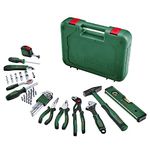 BOSCH Home and Garden Advanced 52-Piece Hand Tool Set Comes with Ergonomic Design, Durable & Rust-Resistant Ideal for DIY Home Improvements & Hobbyists