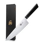 MITSUMOTO SAKARI Japanese Kitchen Chef Knife, Hand Forged Gyuto Knife, 8 inch Professional Cooking Knife (G10 Handle & Gift Box)